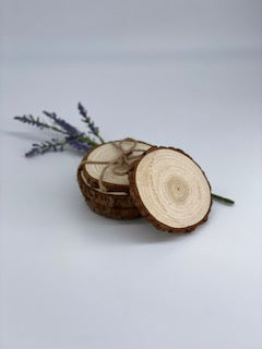 Rustic Wood Slice Coasters: Nature’s Chic Touch!