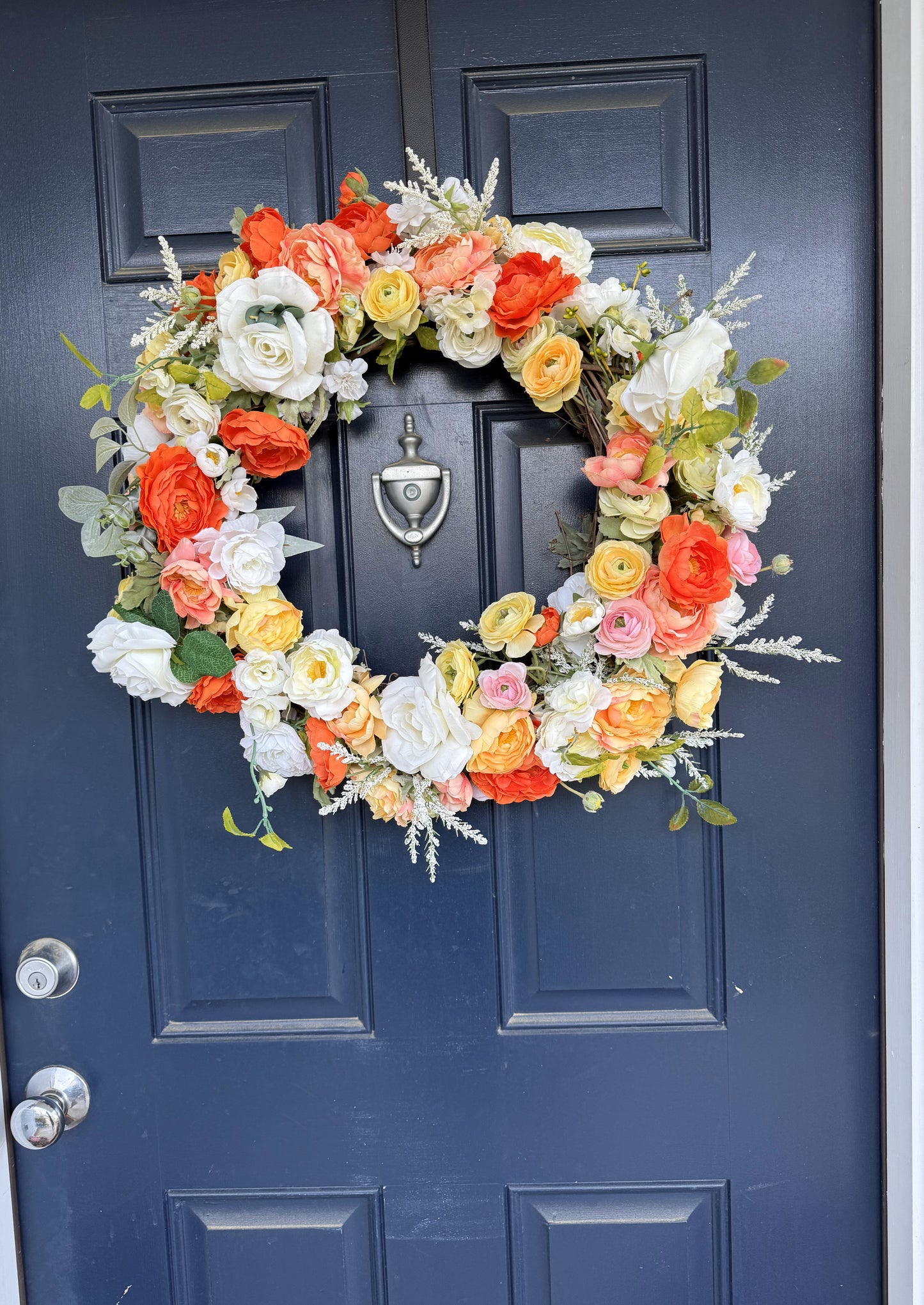 Beauty in Spring or Summer Floral Door Wreath