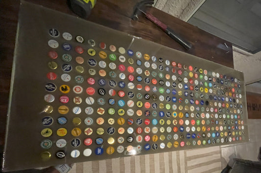 🍻 Custom Epoxy Bottle Cap Bar Top Insert – One-of-a-Kind Statement Piece for Your Space 🍻